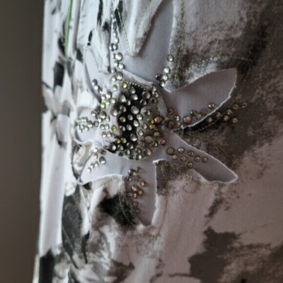 VEX Cotton floral Bling T Shirt Sz M - Picture 10 of 13